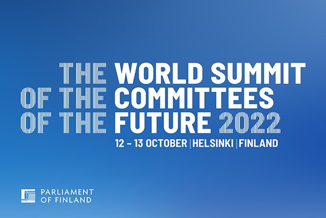 Text "World Summit of the Committees of the Future"